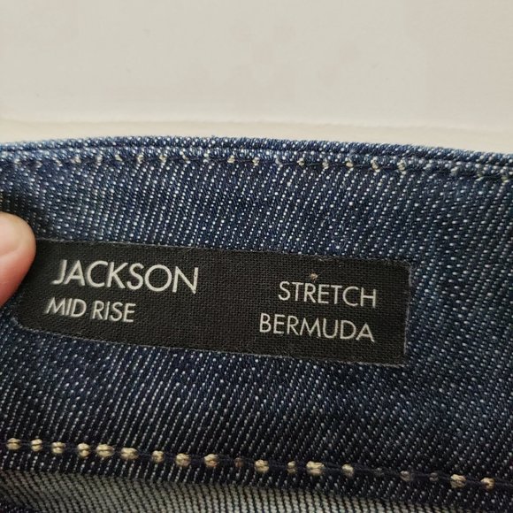 Buffalo Jackson Mid Rise Bermuda Denim Shorts size 30 32 Acid Wash Distressed - Picture 9 of 9